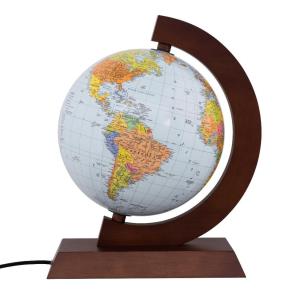 Opakowanie Globus polit. podświetl. drewniana opr. 42cm GB