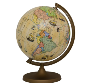 Opakowanie Globus trasami odkrywców w kartonie 22cm w.angiel.