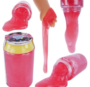 Opakowanie Glutek Slime puszka Coli z kulkami 90g MIX
