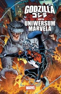 Okładka książki Godzilla kontra uniwersum Marvela