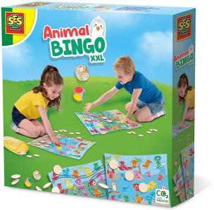 Gra Bingo XXL Zwierzątka. Wydawca: SES. Multiszop.pl Opakowanie Gra Bingo XXL Zwierzątka