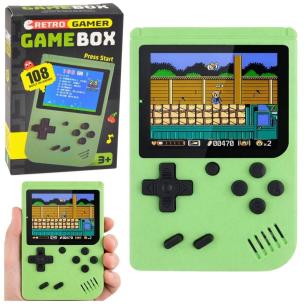 Opakowanie Gra elektorniczna konsola retro 108w1 zielona