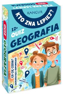 Gra Kto zna lepiej? Quiz Geografia. Wydawca: Kangur. Multiszop.pl Opakowanie Gra Kto zna lepiej? Quiz Geografia