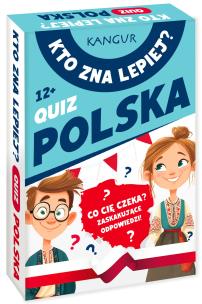 Gra Kto zna lepiej? Quiz Polska. Wydawca: Kangur. Multiszop.pl Opakowanie Gra Kto zna lepiej? Quiz Polska