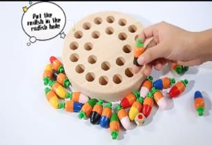 Gra Marchewki drewniane memory. Wydawca: Norimpex. Multiszop.pl Opakowanie Gra Marchewki drewniane memory