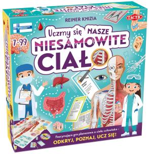 Gra planszowa Nasze Niesamowite Ciało. Wydawca: Tactic. Multiszop.pl Opakowanie Gra planszowa Nasze Niesamowite Ciało