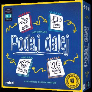 Gra Podaj dalej!. Wydawca: Rebel. Multiszop.pl Opakowanie Gra Podaj dalej!