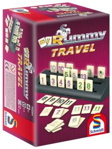 Gra Rummy wersja podróżna. Wydawca: Schmidt Gry. Multiszop.pl Opakowanie Gra Rummy wersja podróżna