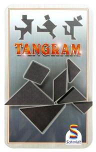 Gra Tangram w metalowej puszce. Wydawca: Schmidt Gry. Multiszop.pl Opakowanie Gra Tangram w metalowej puszce