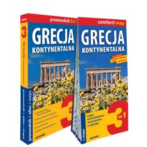 Grecja kontynentalna 3w1: przewodnik + atlas + mapa. Autor: Jabłoński Piotr. Multiszop.pl Okładka książki Grecja kontynentalna 3w1: przewodnik + atlas + mapa