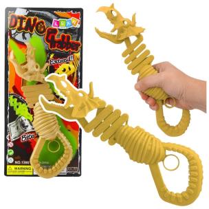 Gryzący szkielet dinozaura pistolet chwytak brąz. Wydawca: Leantoys. Multiszop.pl Opakowanie Gryzący szkielet dinozaura pistolet chwytak brąz