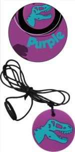 Opakowanie Gryzak antystresowy naszyjnik - dinozaur fioletowy
