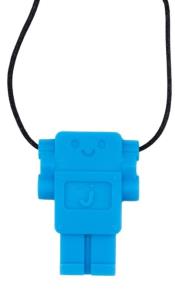 Opakowanie Gryzak antystresowy naszyjnik - robot niebieski