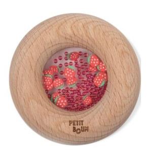 Opakowanie Grzechotka drewniana sensoryczna truskawka