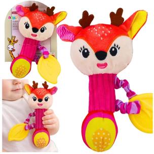 Opakowanie Grzechotka pluszowa z piszczałką Jelonek