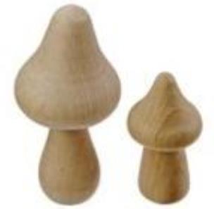 Opakowanie Grzybki drewniane 2szt