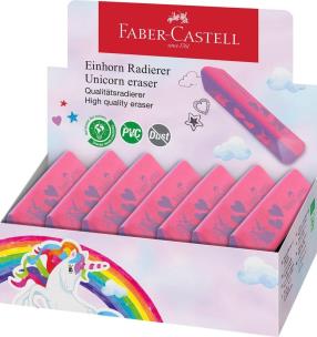 Gumka do ścierania Dust Free Jednorożec (15szt). Wydawca: Faber Castell. Multiszop.pl Opakowanie Gumka do ścierania Dust Free Jednorożec (15szt)