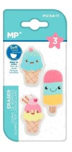 Opakowanie Gumka do ścierania Lody 3szt