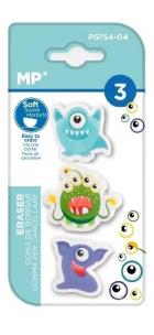 Opakowanie Gumka do ścierania Potwory 3szt