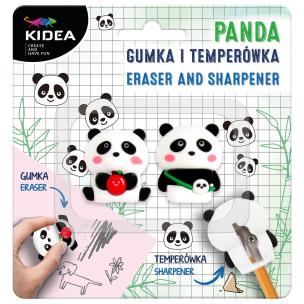 Opakowanie Gumka i temperówka Panda KIDEA