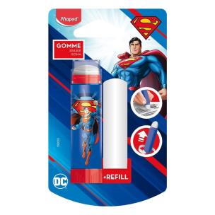 Gumka Superman wykręcana w obudowie MAPED. Wydawca: Maped. Multiszop.pl Opakowanie Gumka Superman wykręcana w obudowie MAPED
