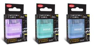 Gumka + temperówka Rexus teens mix. Wydawca: Beniamin. Multiszop.pl Opakowanie Gumka + temperówka Rexus teens mix