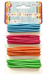 Opakowanie Gumki dekoracyjne 2mmx2m 4 kolory