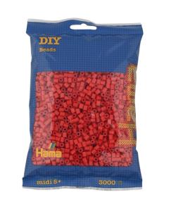 Opakowanie Hama Midi Koraliki w woreczku 3000 czerwone
