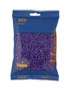 Opakowanie Hama Midi Koraliki w woreczku 3000 fioletowe