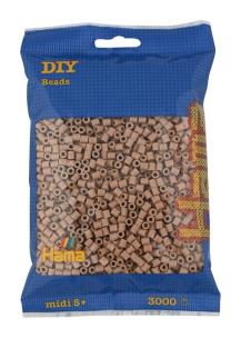 Opakowanie Hama Midi Koraliki w woreczku 3000 jasnobrązowe
