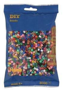 Opakowanie Hama Midi Koraliki w woreczku 3000 pastelowe