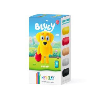 Opakowanie Hey Clay - Figurka Bluey Lucky + akcesoriami 5pak