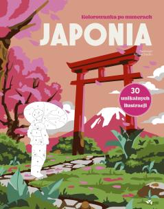 Japonia. Kolorowanka po numerach. Autor: Xishan Studio. Multiszop.pl Okładka książki Japonia. Kolorowanka po numerach