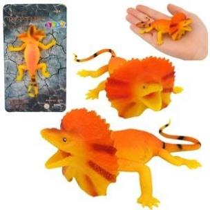Opakowanie Jaszczurka kołnierzasta gumowa rozciągliwa 19cm
