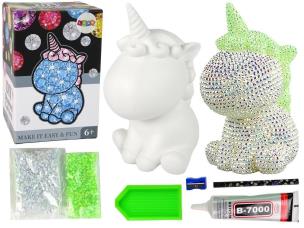 Jednorożec DIY diamenty kryształki zielone. Wydawca: Leantoys. Multiszop.pl Opakowanie Jednorożec DIY diamenty kryształki zielone