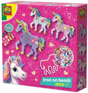 Jednorożec koraliki do prasowania. Wydawca: SES. Multiszop.pl Opakowanie Jednorożec koraliki do prasowania