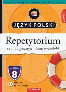 Język polski Repetytorium Egzamin ósmoklasisty. Autor: Anna Derleta, Wróblewska Marta, Wróbel Anna. Multiszop.pl Okładka książki Język polski Repetytorium Egzamin ósmoklasisty