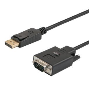 Okładka książki Kabel SAVIO CL-92 (DisplayPort M - D-Sub (VGA) M; 1,8m; kolor czarny)