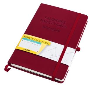 Okładka książki Kal Naucz 2025/2026 A5 TDW  bordowy