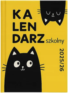 Kalendarz 2025/2026 A5 tygodniowy szkolny Kot. Wydawca: Evena. Multiszop.pl Opakowanie Kalendarz 2025/2026 A5 tygodniowy szkolny Kot