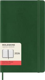 Opakowanie Kalendarz 2026 12M Moleskine L oprawa miękka dzienny Myrtle Green 13x21cm