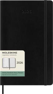 Opakowanie Kalendarz 2026 12M Moleskine L tygodniowy miękka oprawa czarny 13x21cm