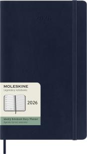 Opakowanie Kalendarz 2026 12M Moleskine L tygodniowy miękka oprawa Sapphire blue13x21cm