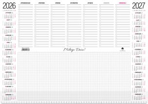 Opakowanie Kalendarz 2026/2027 niuwar z przezroczystą listwą