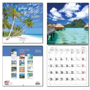 Opakowanie Kalendarz 2026 30x60 13 planszowy Słoneczne Wyspy
