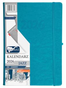Opakowanie Kalendarz 2026 A4 dzienny Jazz turkusowy
