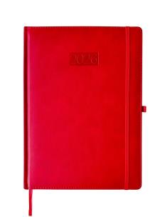 Opakowanie Kalendarz 2026 A4 LUX tygodniowy V6 czerwony K-A4T L