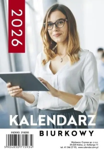 Kalendarz 2026 A5 biurkowy tygodniowy. Wydawca: O-press. Multiszop.pl Opakowanie Kalendarz 2026 A5 biurkowy tygodniowy