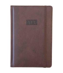 Opakowanie Kalendarz 2026 A5 LUX dzienny brązowy V3 K-A5D L