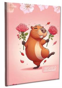 Opakowanie Kalendarz 2026 A5 tygodniowy notatka Kapibara Róż